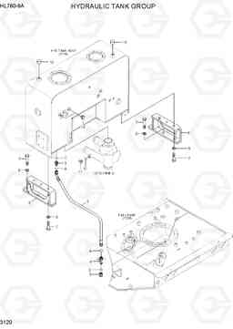3120 HYDRAULIC TANK MOUNTING HL760-9A(W/HANDLER), Hyundai
