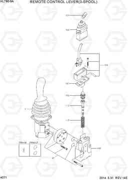 4071 REMOTE CONTROL LEVER (3-SPOOL) HL760-9A(W/HANDLER), Hyundai