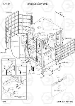 5080 CAB SUB ASSY (1/4) HL760-9A(W/HANDLER), Hyundai