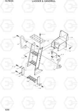 5220 LADDER & HANDRAIL HL760-9A(W/HANDLER), Hyundai