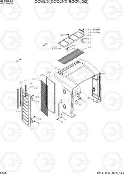 5240 COWL 2 (COOLING ROOM, 2/2) HL760-9A(W/HANDLER), Hyundai