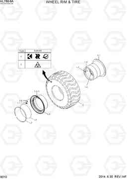 6010 WHEEL RIM & TIRE HL760-9A(W/HANDLER), Hyundai