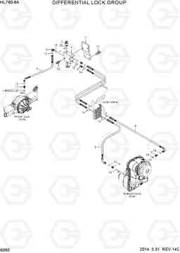 6060 DIFFERENTIAL LOCK GROUP HL760-9A(W/HANDLER), Hyundai