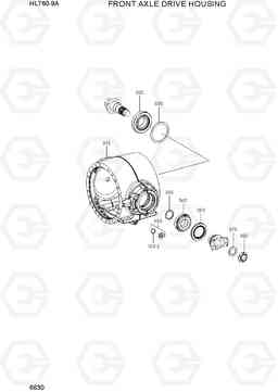 6630 FRONT AXLE DRIVE HOUSING HL760-9A(W/HANDLER), Hyundai