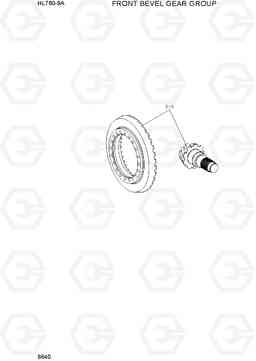 6640 FRONT BEVEL GEAR GROUP HL760-9A(W/HANDLER), Hyundai