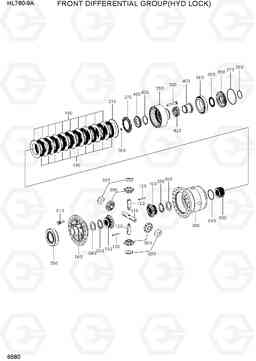 6680 FRONT DIFFERENTIAL GROUP (HYD LOCK) HL760-9A(W/HANDLER), Hyundai