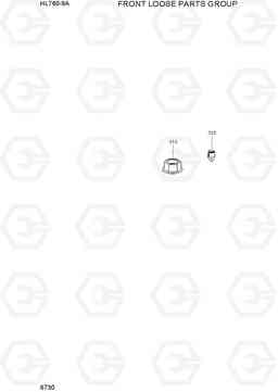 6730 FRONT LOOSE PARTS GROUP HL760-9A(W/HANDLER), Hyundai