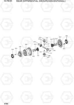 6780 REAR DIFFERENTIAL GROUP (CONVENTIONAL) HL760-9A(W/HANDLER), Hyundai