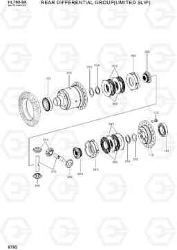 6790 REAR DIFFERENTIAL GROUP(LIMITED SLIP) HL760-9A(W/HANDLER), Hyundai