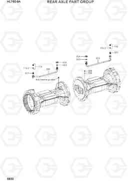 6830 REAR AXLE PART GROUP HL760-9A(W/HANDLER), Hyundai