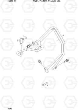 9230 FUEL FILTER PLUMBING HL760-9A(W/HANDLER), Hyundai