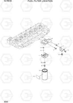 9240 FUEL FILTER LOCATION HL760-9A(W/HANDLER), Hyundai