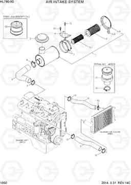 1050 AIR INTAKE SYSTEM HL760-9S, Hyundai