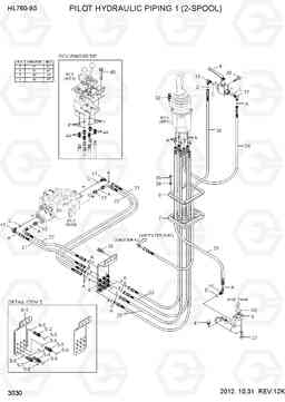 3030 PILOT HYDRAULIC PIPING 1 (2-SPOOL) HL760-9S, Hyundai