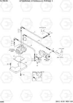 3060 STEERING HYDRAULIC PIPING 1 HL760-9S, Hyundai