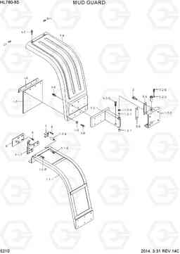 5210 MUD GUARD HL760-9S, Hyundai