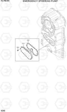 6260 EMERGENCY STEERING PUMP HL760-9S, Hyundai