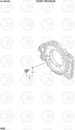 6280 TEMP SENSOR HL760-9S, Hyundai