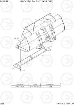 7031 BUCKET(3.3M2, CUTTING EDGE) HL760-9S, Hyundai