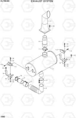 1060 EXHAUST SYSTEM HL760-9S(BRAZIL), Hyundai