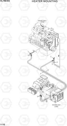 1110 HEATER MOUNTING HL760-9S(BRAZIL), Hyundai