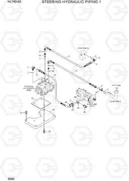 3060 STEERING HYDRAULIC PIPING 1 HL760-9S(BRAZIL), Hyundai