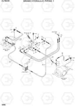 3080 BRAKE HYDRAULIC PIPING 1 HL760-9S(BRAZIL), Hyundai