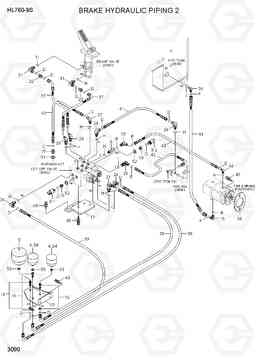 3090 BRAKE HYDRAULIC PIPING 2 HL760-9S(BRAZIL), Hyundai