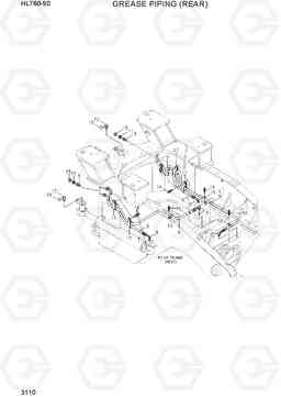 3110 GREASE PIPING (REAR) HL760-9S(BRAZIL), Hyundai