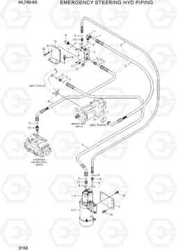 3150 EMERGENCY STEERING HYD PIPING HL760-9S(BRAZIL), Hyundai