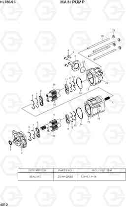 4010 MAIN PUMP HL760-9S(BRAZIL), Hyundai