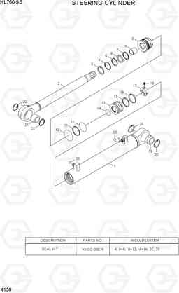 4130 STEERING CYLINDER HL760-9S(BRAZIL), Hyundai