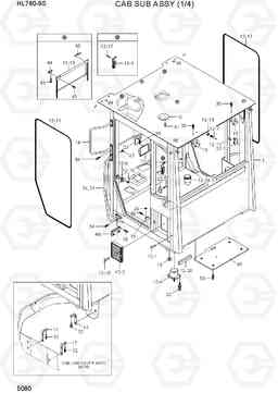 5080 CAB SUB ASSY (1/4) HL760-9S(BRAZIL), Hyundai