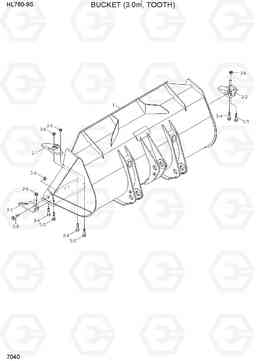 7040 BUCKET (3.0M3, TOOTH) HL760-9S(BRAZIL), Hyundai