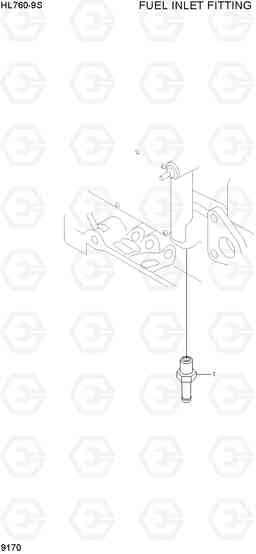9170 FUEL INLET FITTING HL760-9S(BRAZIL), Hyundai