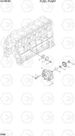 9180 FUEL PUMP HL760-9S(BRAZIL), Hyundai