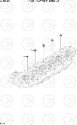 9230 CAB HEATER PLUMBING HL760-9S(BRAZIL), Hyundai