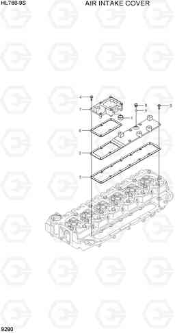 9280 AIR INTAKE COVER HL760-9S(BRAZIL), Hyundai