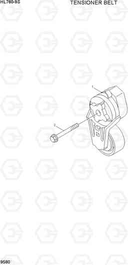 9580 TENSIONER BELT HL760-9S(BRAZIL), Hyundai