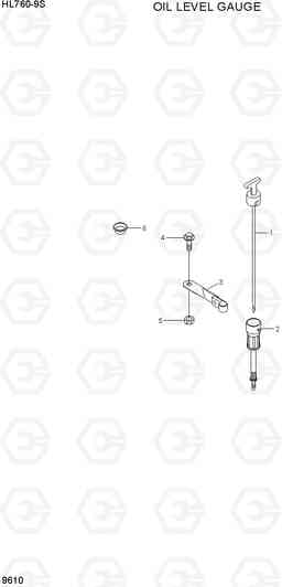 9610 OIL LEVEL GAUGE HL760-9S(BRAZIL), Hyundai