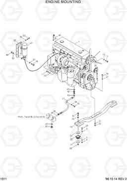 1011 ENGINE MOUNTING(LOW EMISSION) HL770(-#1000), Hyundai