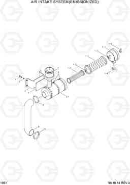 1051 AIR INTAKE SYSTEM(LOW EMISSION) HL770(-#1000), Hyundai