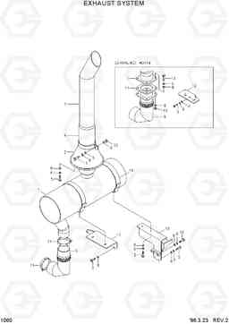 1060 EXHAUST SYSTEM HL770(-#1000), Hyundai