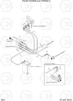 2012 PILOT HYDRAULIC PIPING 3 HL770(-#1000), Hyundai