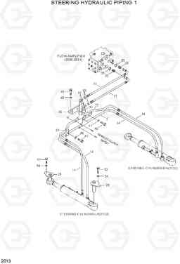 2013 STEERING HYDRAULIC PIPING 1 HL770(-#1000), Hyundai