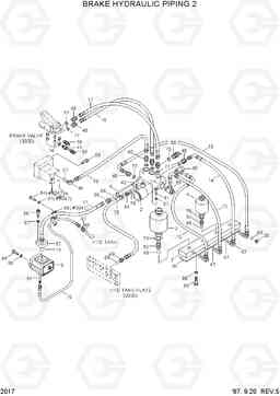 2017 BRAKE HYDRAULIC PIPING 2 HL770(-#1000), Hyundai