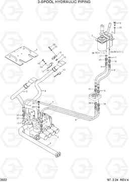 2022 3-SPOOL HYDRAULIC PIPING HL770(-#1000), Hyundai