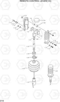 2110 REMOTE CONTROL LEVER(1/3) HL770(-#1000), Hyundai