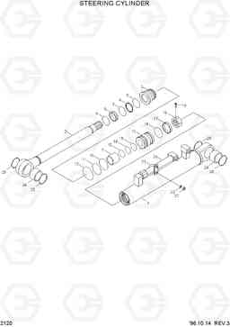 2120 STEERING CYLINDER HL770(-#1000), Hyundai
