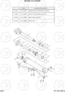 2140 BOOM CYLINDER HL770(-#1000), Hyundai